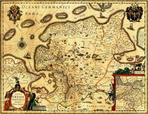 Map of Ostfriesland, 1600. Public Domain, because of age.