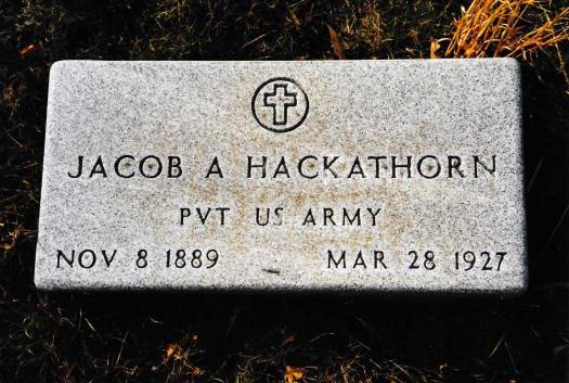 Jacob Andrew Hackathorn , Bergholz Cemetery
