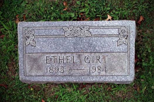 Effa "Ethel" Moore Girt ~ West Lawn Cemetery, Stark County, Ohio